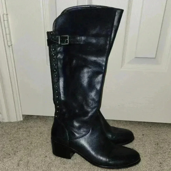 Arturo Chiang Tall Riding Boots Size 8 - Picture 1 of 8